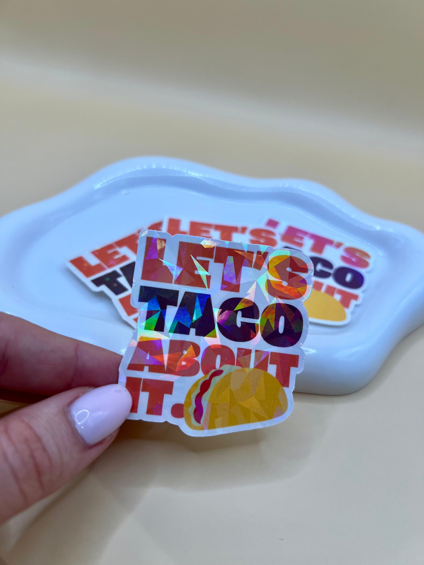 Sticker - Let's taco about it