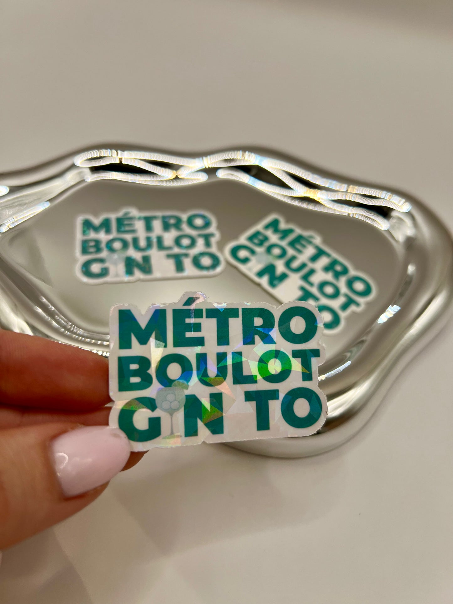 Sticker - Métro, boulot, gin to