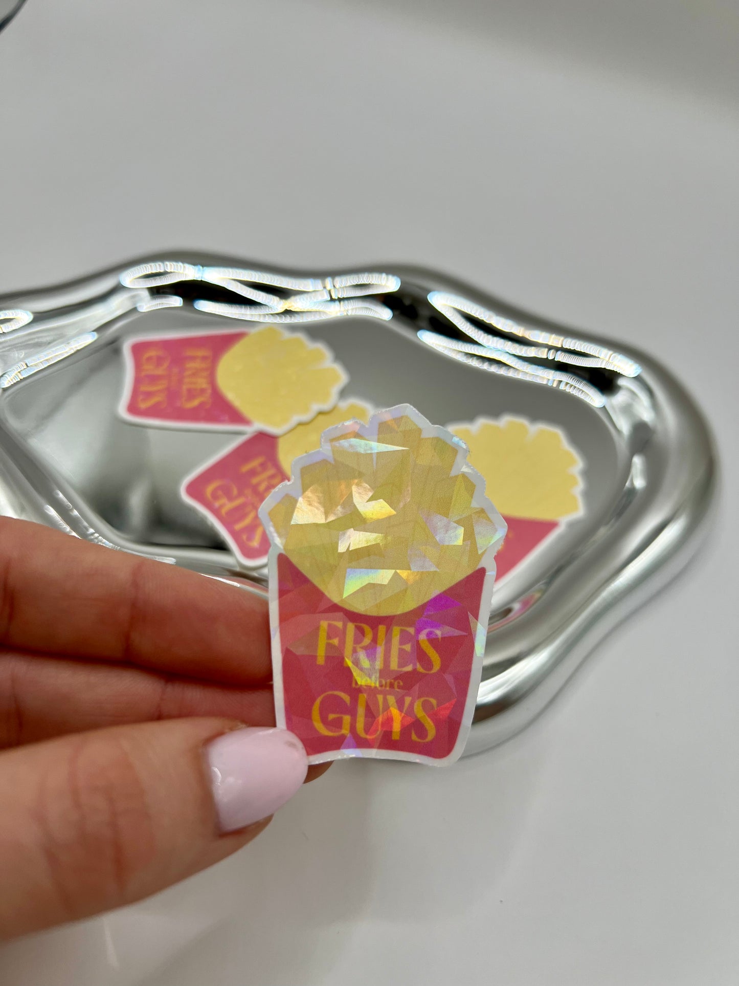 Sticker - Fries before guys