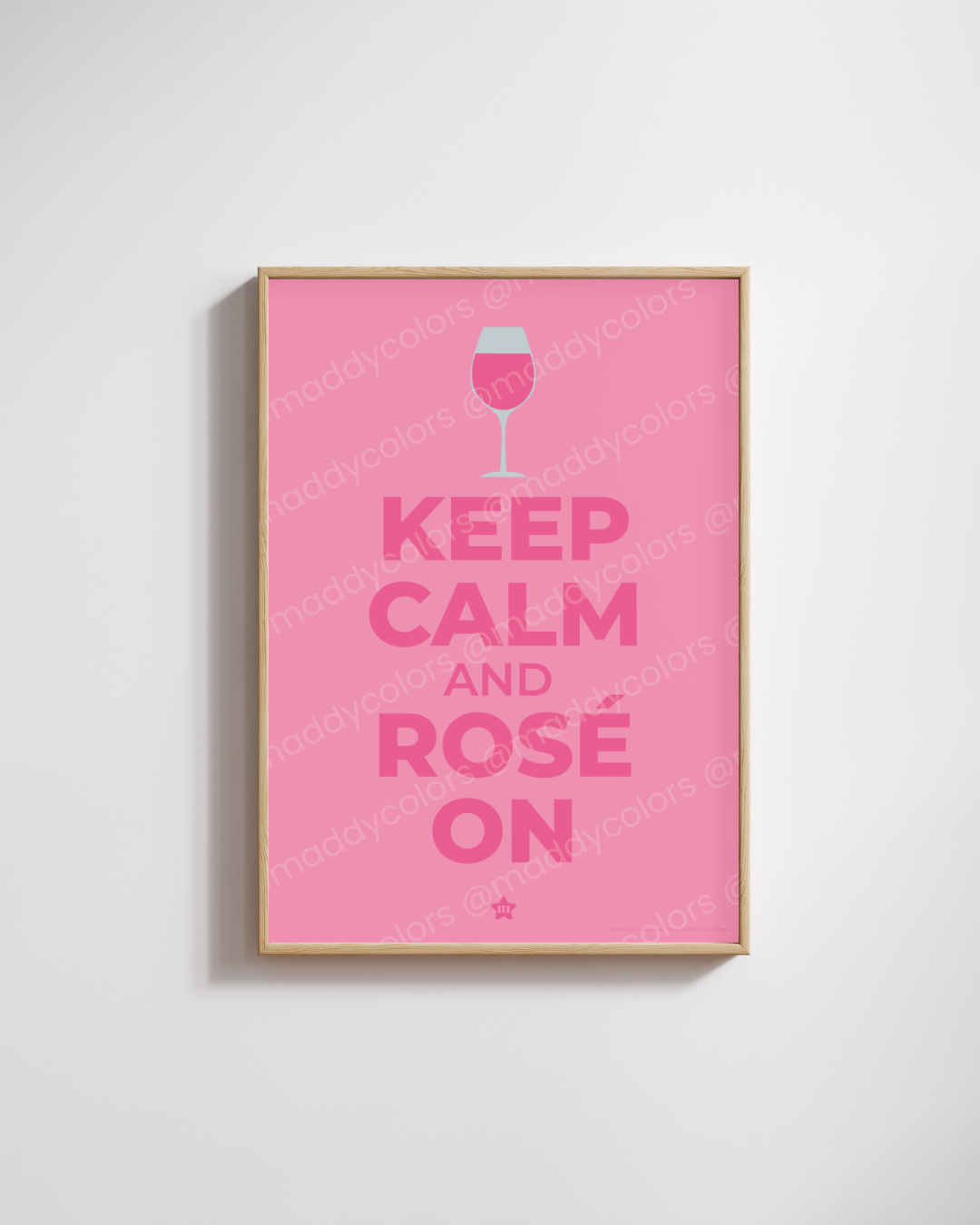 Affiche - Keep calm and rosé on