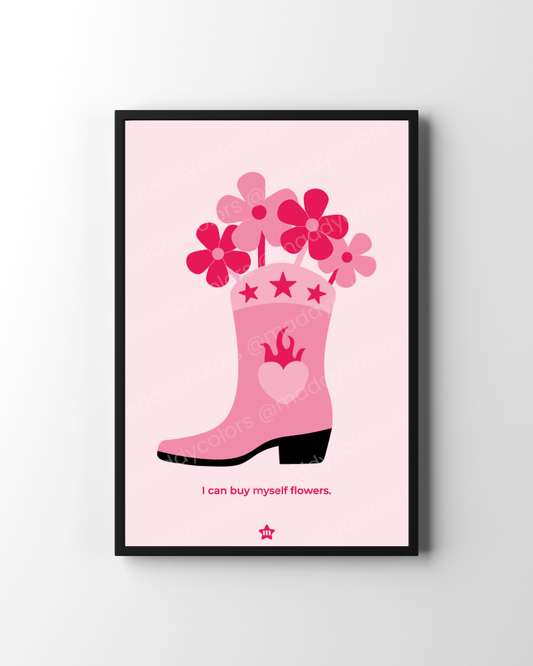 Affiche - I can buy myself flowers