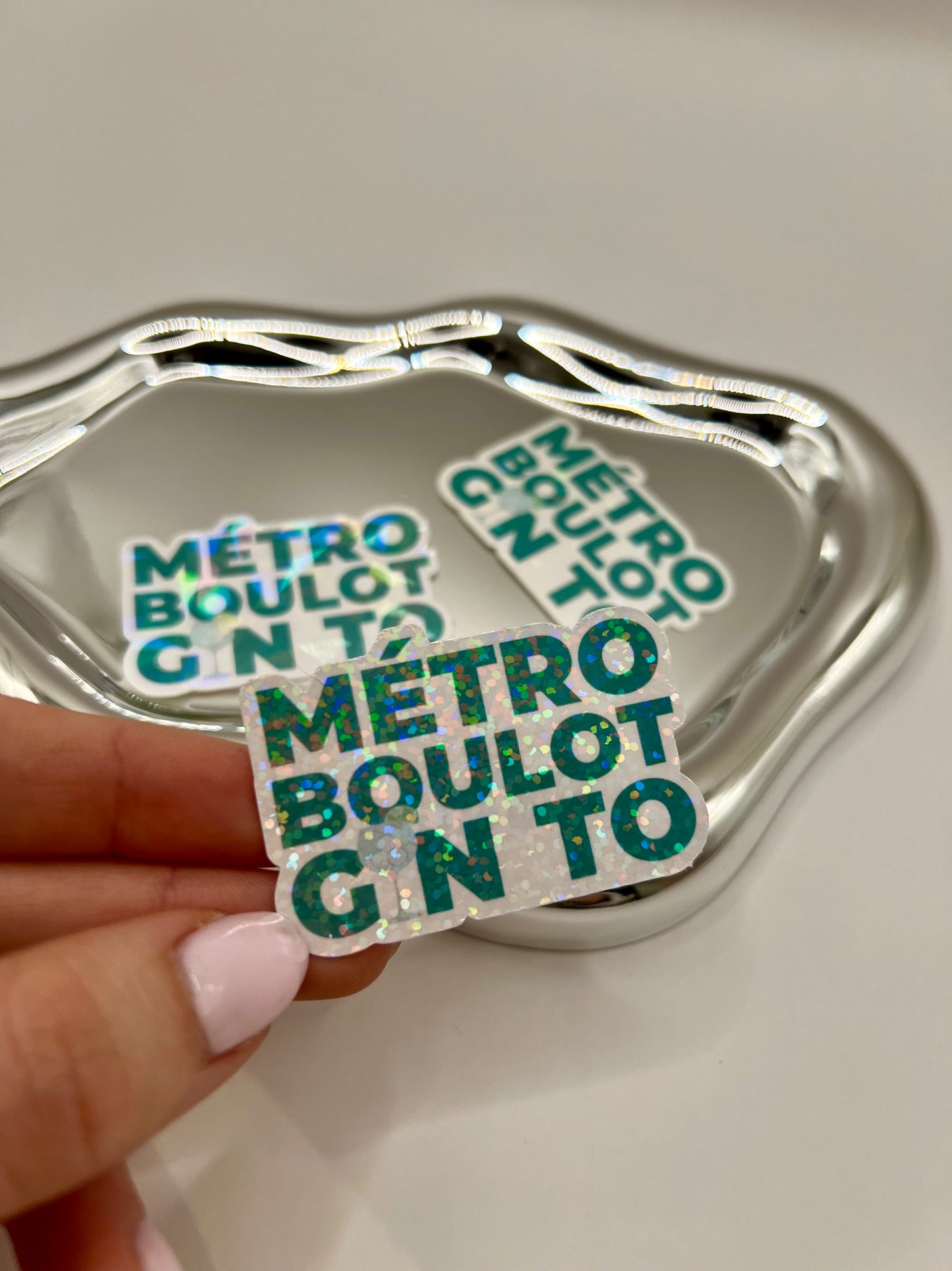 Sticker - Métro, boulot, gin to