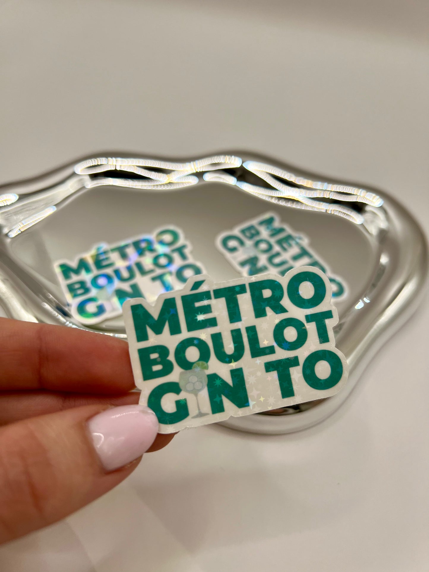 Sticker - Métro, boulot, gin to