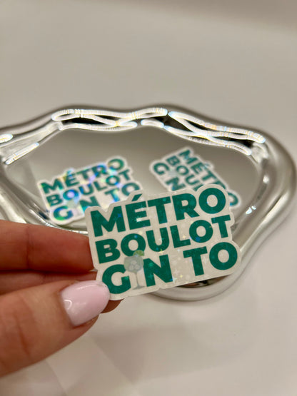 Sticker - Métro, boulot, gin to