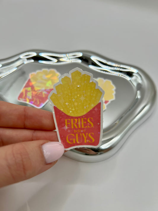 Sticker - Fries before guys