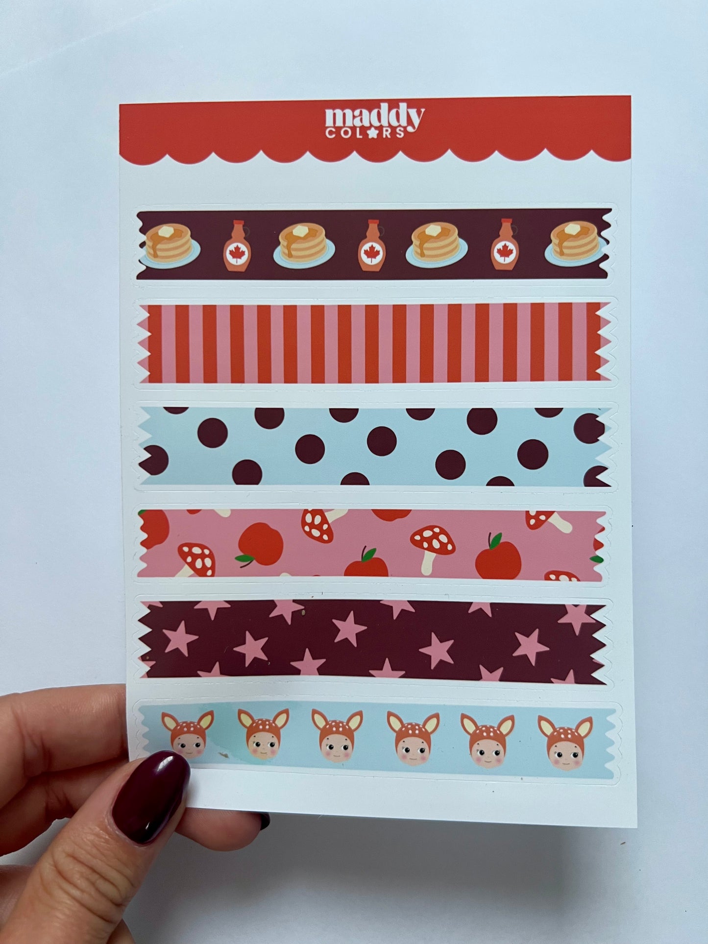 Planche Stickers Washi Automne