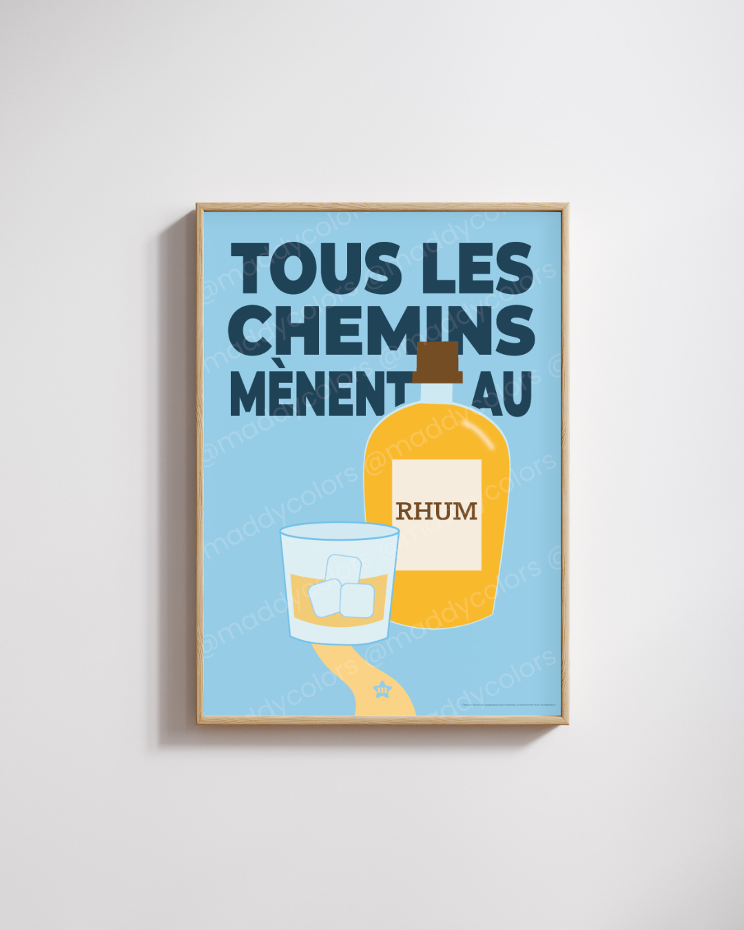 Affiche - Tous les chemins mènent au rhum