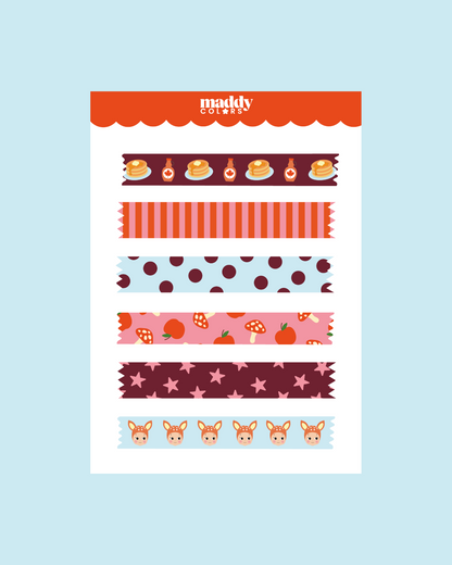 Planche Stickers Washi Automne