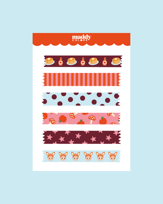 Planche Stickers Washi Automne