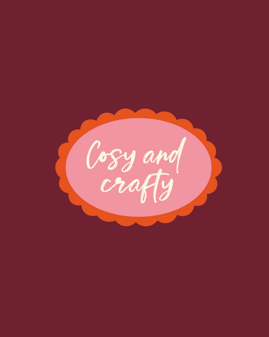 Sticker Cozy & Crafty (holographique)